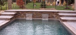 Custom water features for inground pools